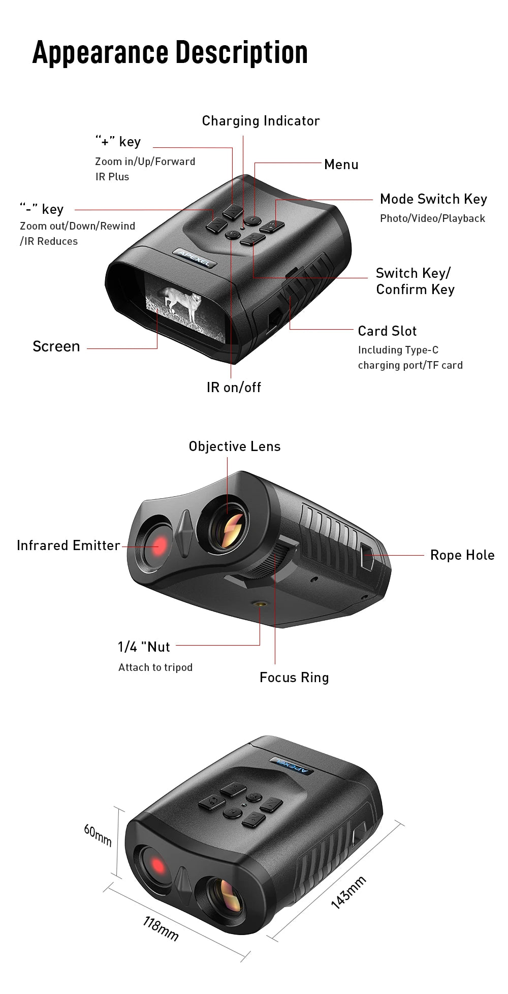 Night Vision Binoculars Camera Photo/ Video